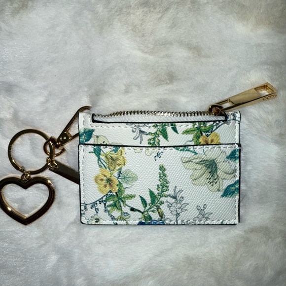 Aldo Floral Crossbody Strap 2 Side Purse Card Holder Keychain Gift Box Set - Picture 9 of 15